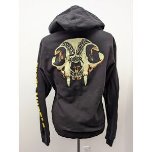 Original Santa Cruz Skateboard Speed Wheels Small Black zip hooded sweatshirt